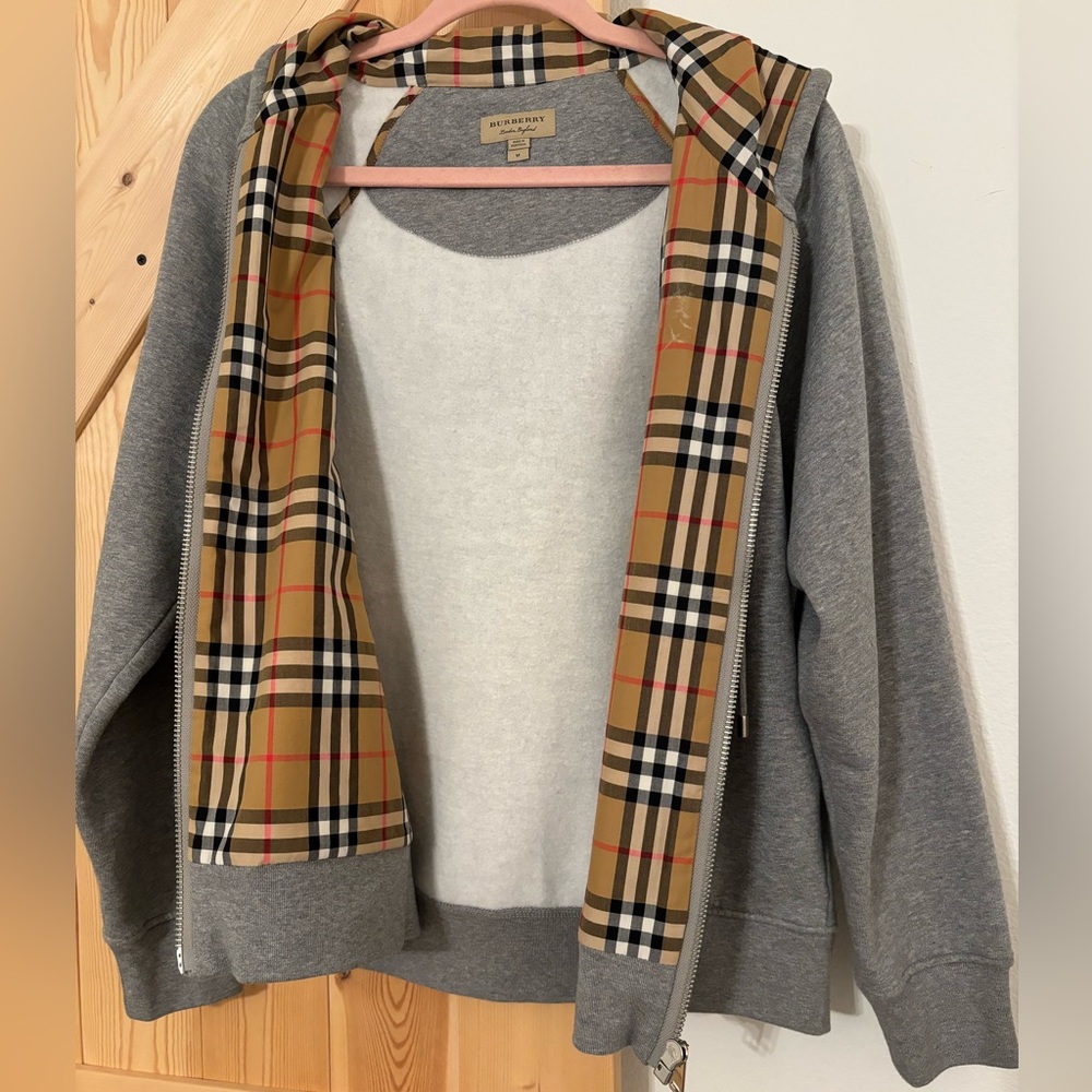 Burberry zip up hoodie